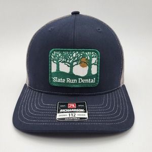 Slate‎ Run Dental Mesh Trucker Patch Snapback Hat Cap Adult Adjustable Mens